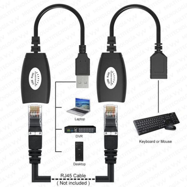 EXTENSOR DE SEÑAL USB 2.0 CON CABLE DE RED ALCANCE 40 M DELTA - Image 2